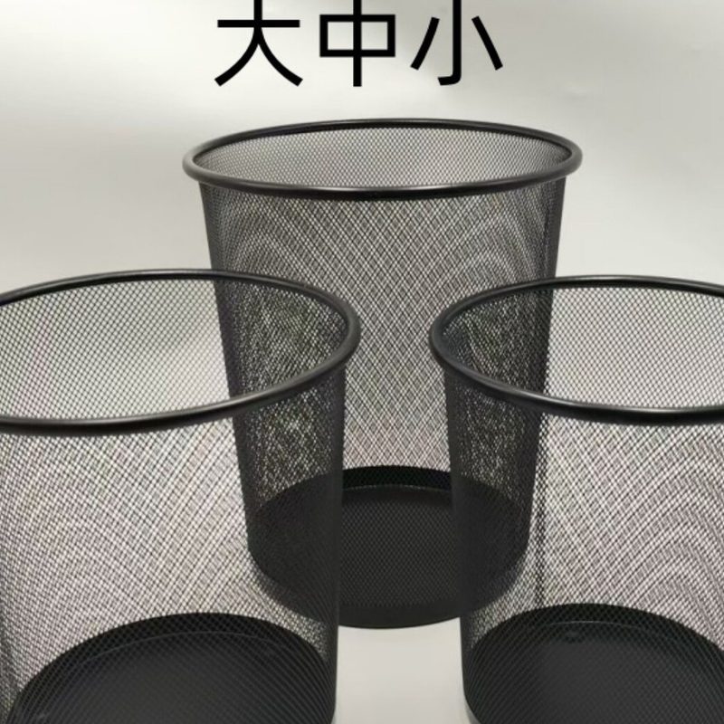 黑色铁网垃圾桶 大中小可选 细节图1